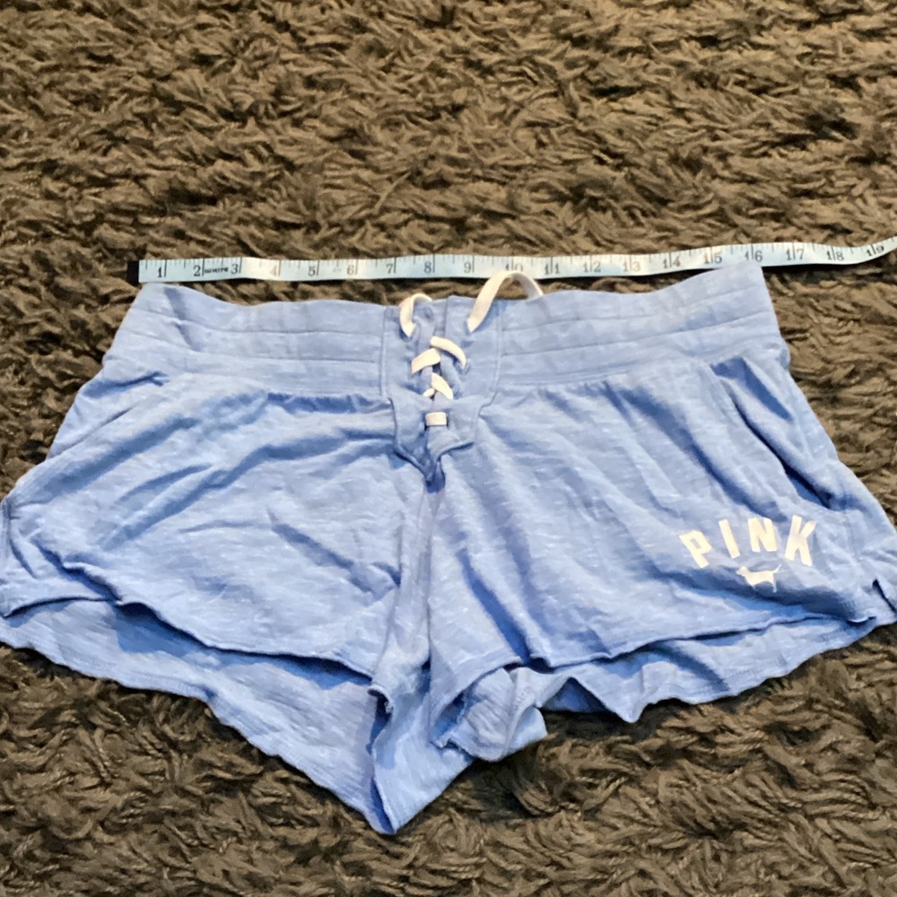 Pink Victoria’s Secret athletic Lace-Up Shorts